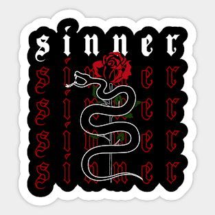 Sinner Grunge Aesthetic Techno Rave Sticker